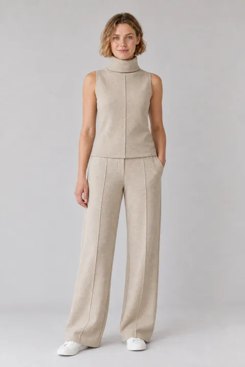 High Waisted Warm Straight Leg Pull On Pant