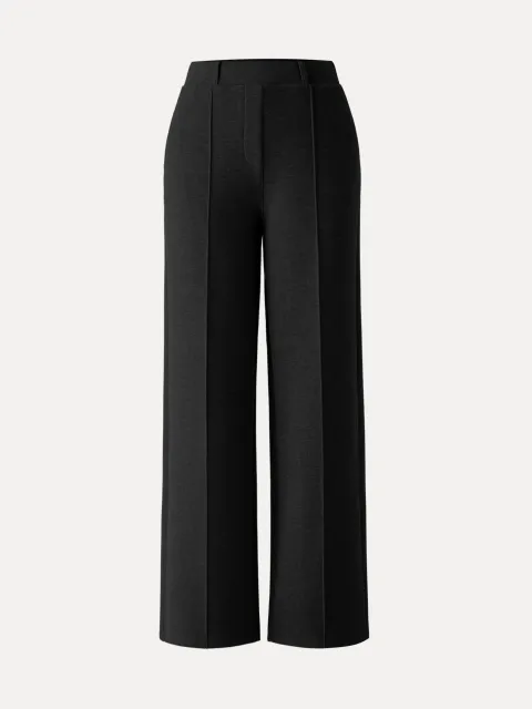 High Waisted Warm Straight Leg Pull On Pant Regular Black