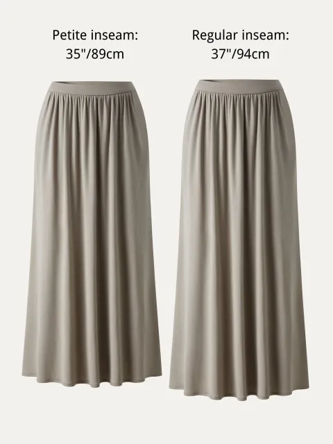 Heathered Taupe 常规款与娇小款长度对比图
