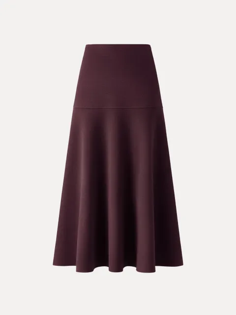 Ruby Wool-Like Mid-Rise Circle Midi Skirt